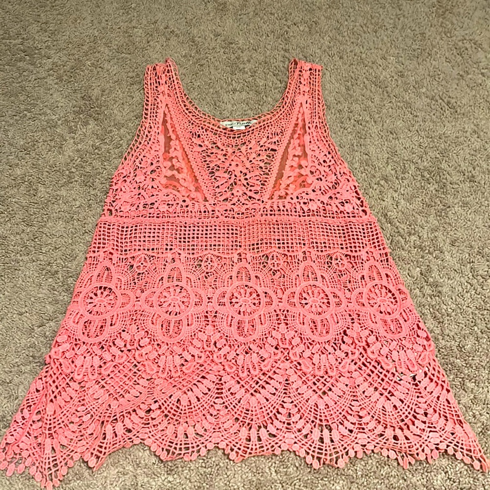 Beautiful pink lace top. Like new only worn once.